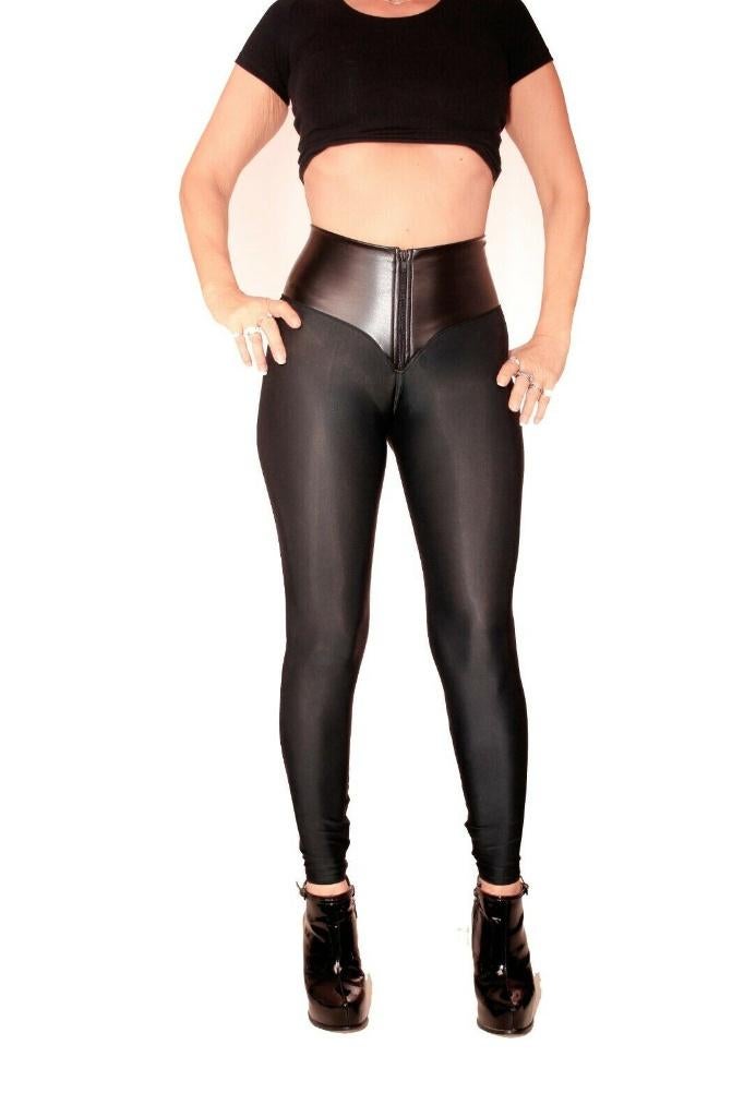 VenusVibes Lak-sheer legging S, Legging, Zwart, Nieuw, Overige maten