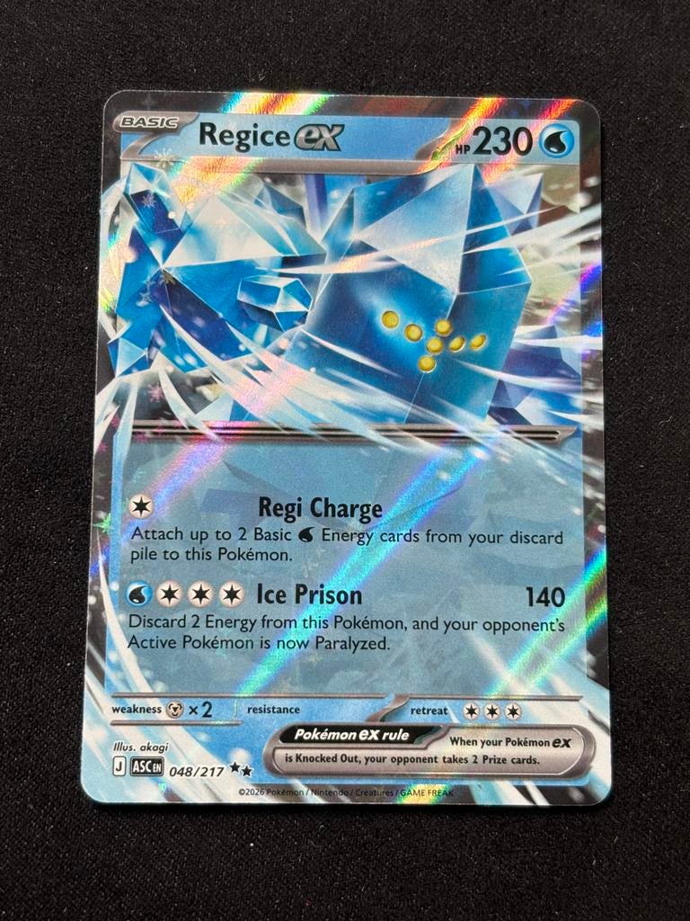 Regice EX - Ascended Heroes 048/217, Ophalen of Verzenden, Zo goed als nieuw