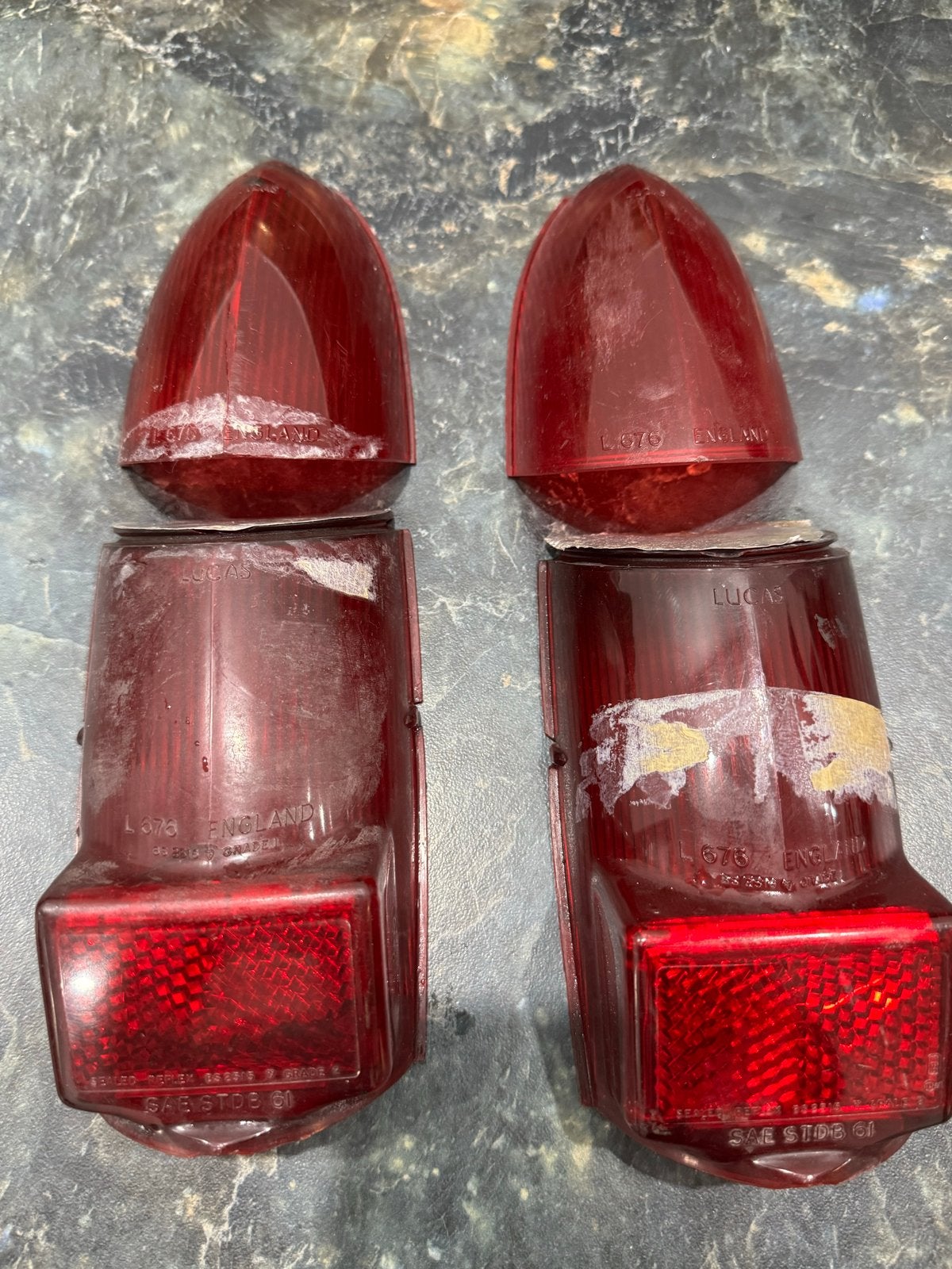 Lucas L676 achterlichten voor Austin-Healey Sprite / MG Midg, Auto-onderdelen, Ophalen, Gebruikt, Austin