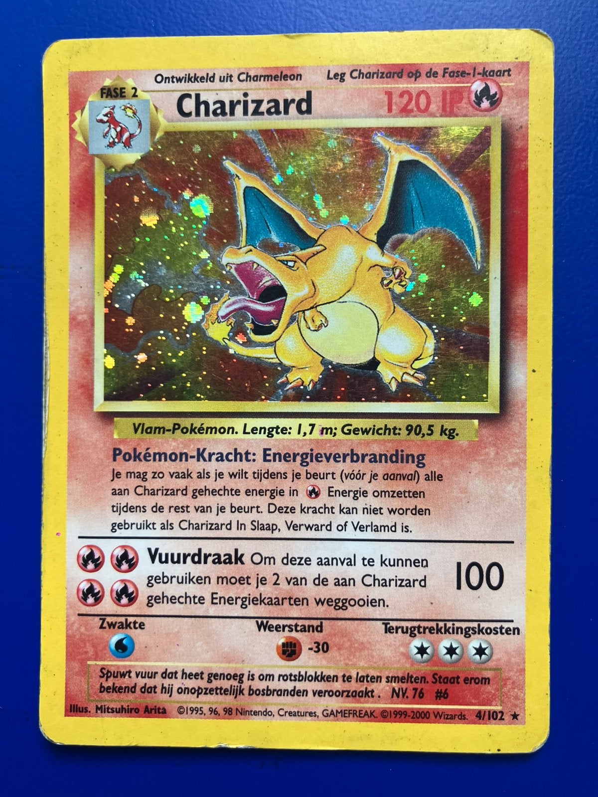 Charizard Holo - Base Set Pokémon kaart Nederlands, Hobby en Vrije tijd, Verzamelkaartspellen | Pokémon, Ophalen of Verzenden