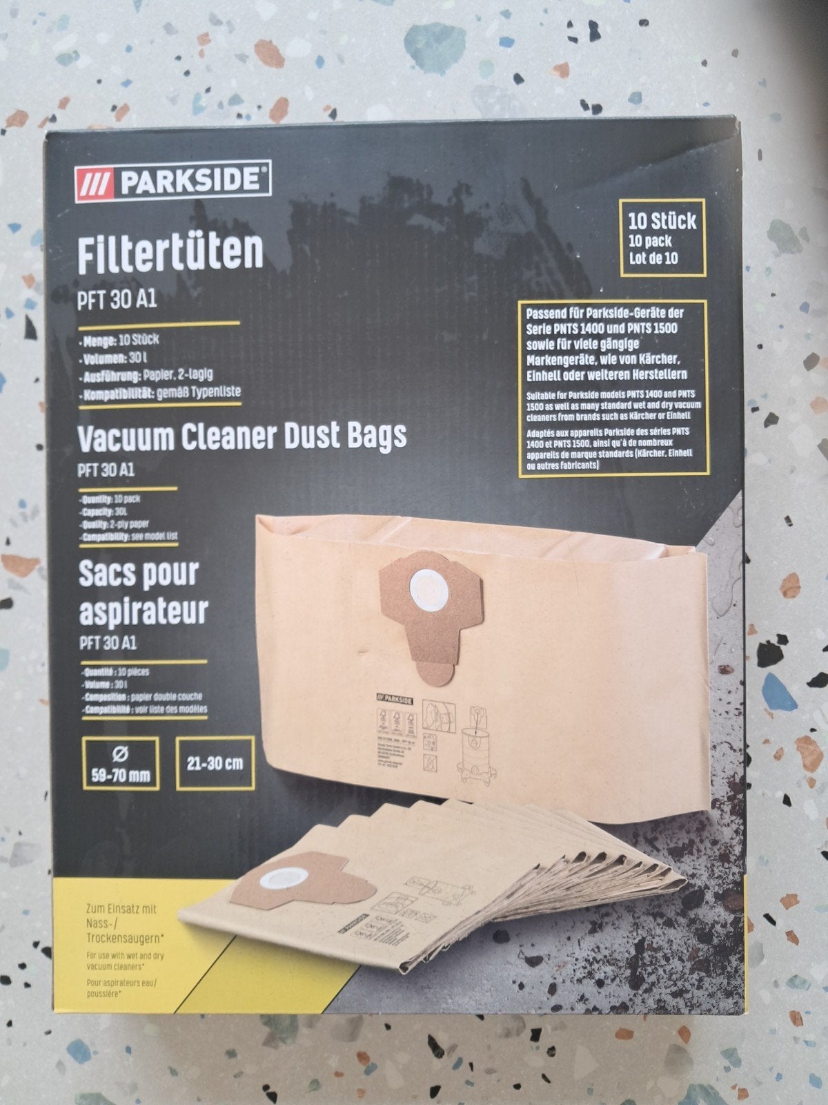 Parkside PFT 30 A1 Stofzuigerzakken - 10 stuks, Ophalen of Verzenden, Nieuw
