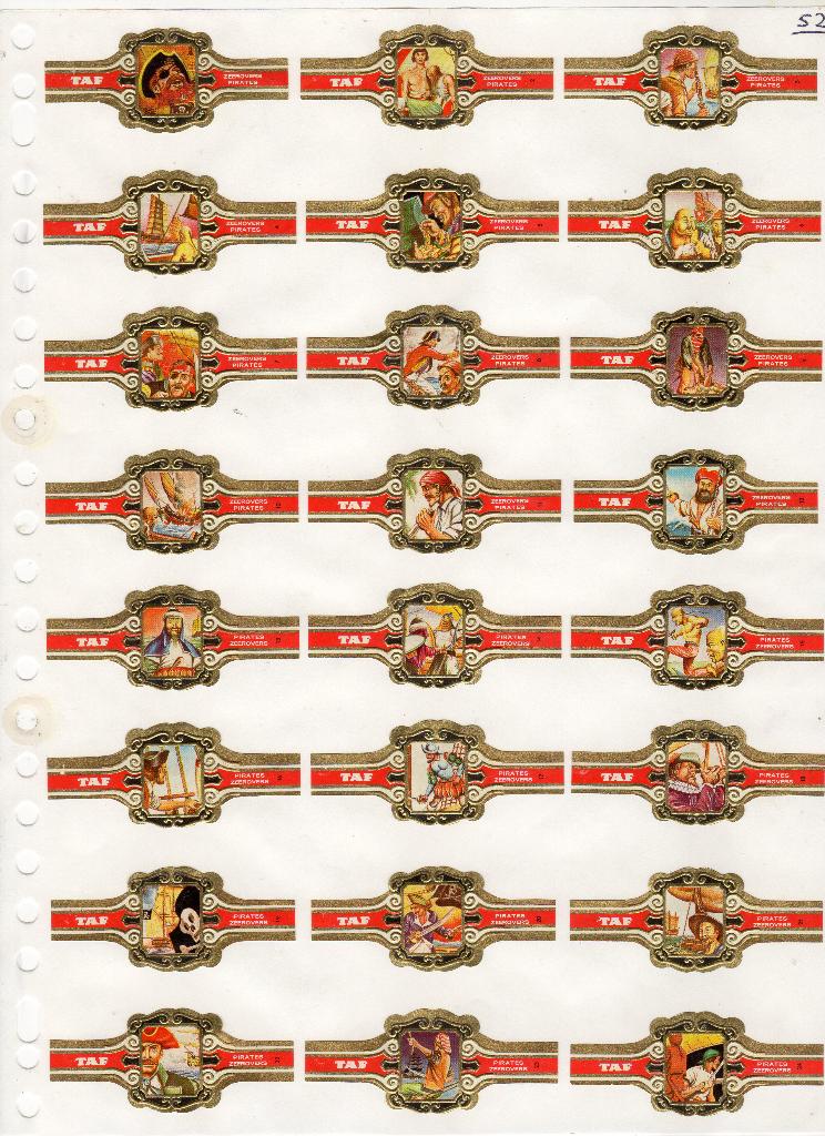 TAF  NF  Zeerovers, Verzamelen, Verzenden, Zo goed als nieuw, Sigarenbandjes