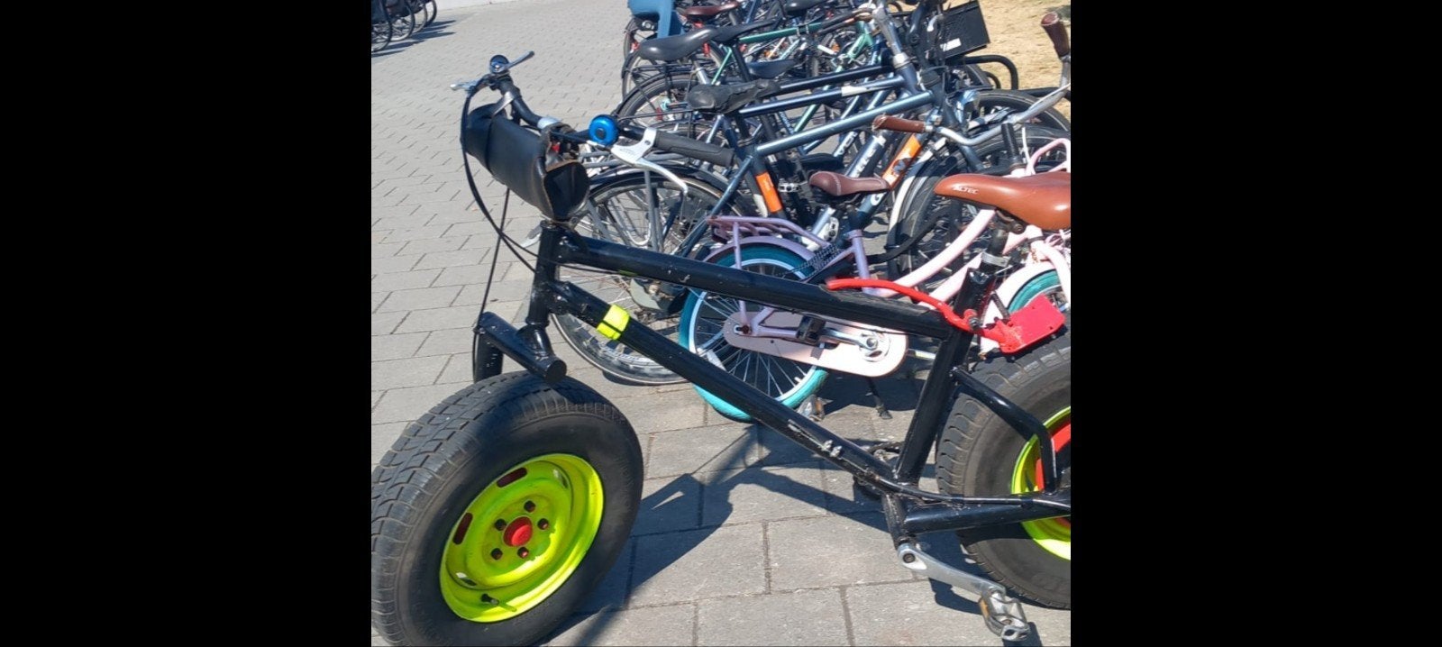 Fun Fiets met autowielen en versnellingen, 24 inch of meer, Gebruikt, Staal, Wiebe Custom