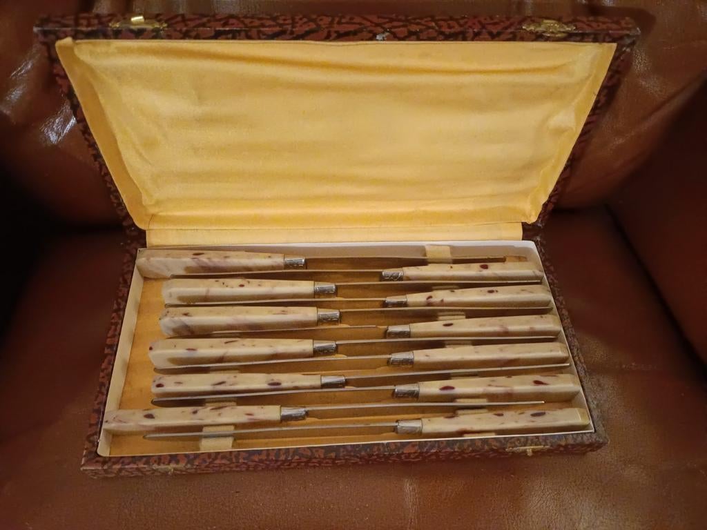 Art Deco been messen. 12 stuks in doos. Vintage., Ophalen