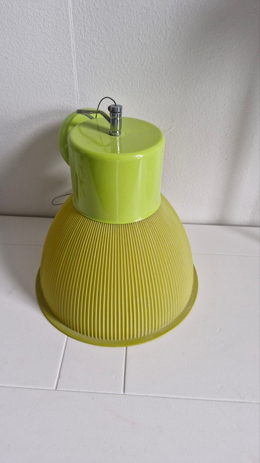 geel/groene hanglamp, Ophalen, Rond