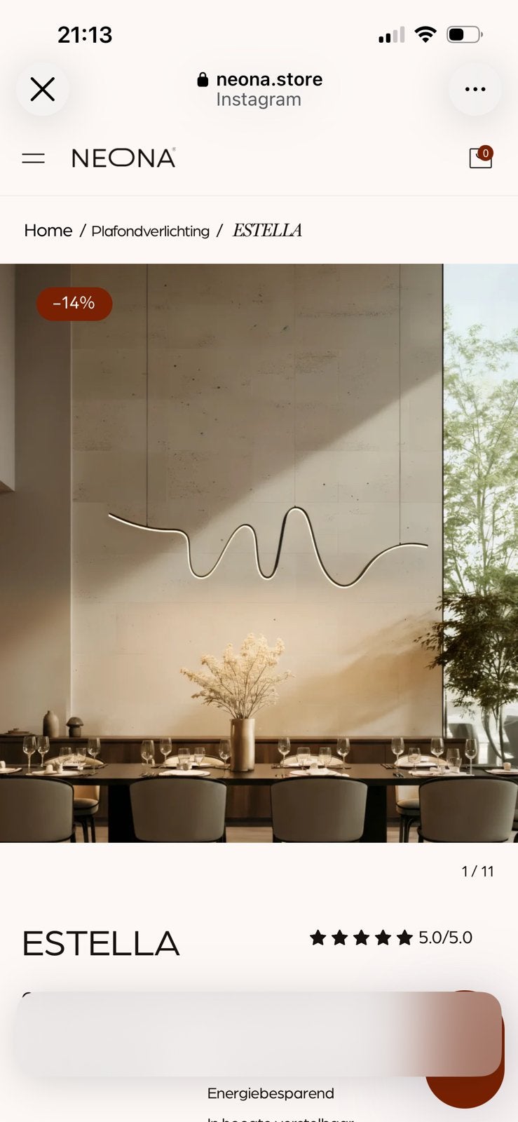 Designe hanglamp, Huis en Inrichting, Stoffering | Behang, Ophalen