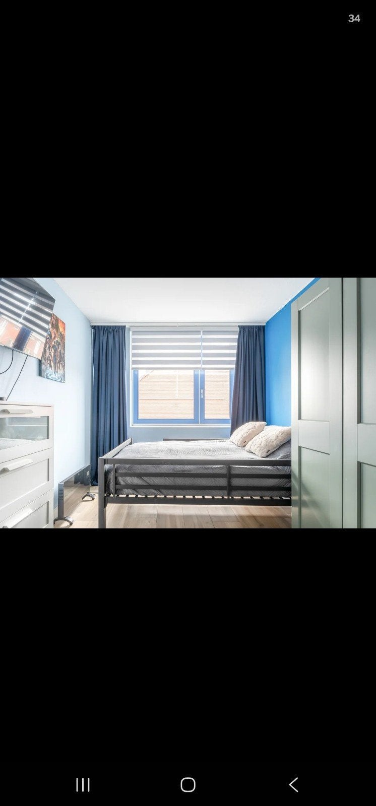 goede kwaliteit zwart stalen ledikant 140 x 200, Huis en Inrichting, Slaapkamer | Bedden, Ophalen, Zwart, Tweepersoons, 140 cm