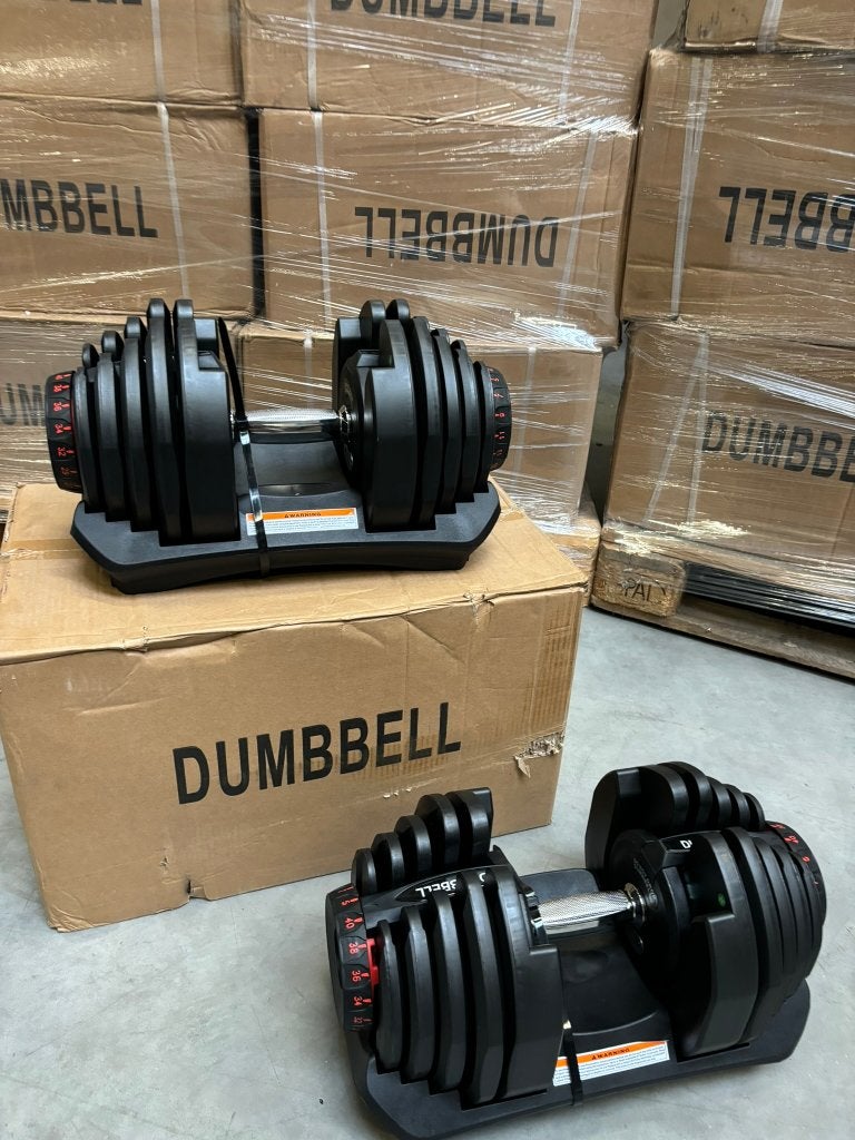 2 Verstelbare dumbells 5-40 kg - Nieuw in doos - OP=OP, Ophalen, Nieuw, Benen, Dumbbell