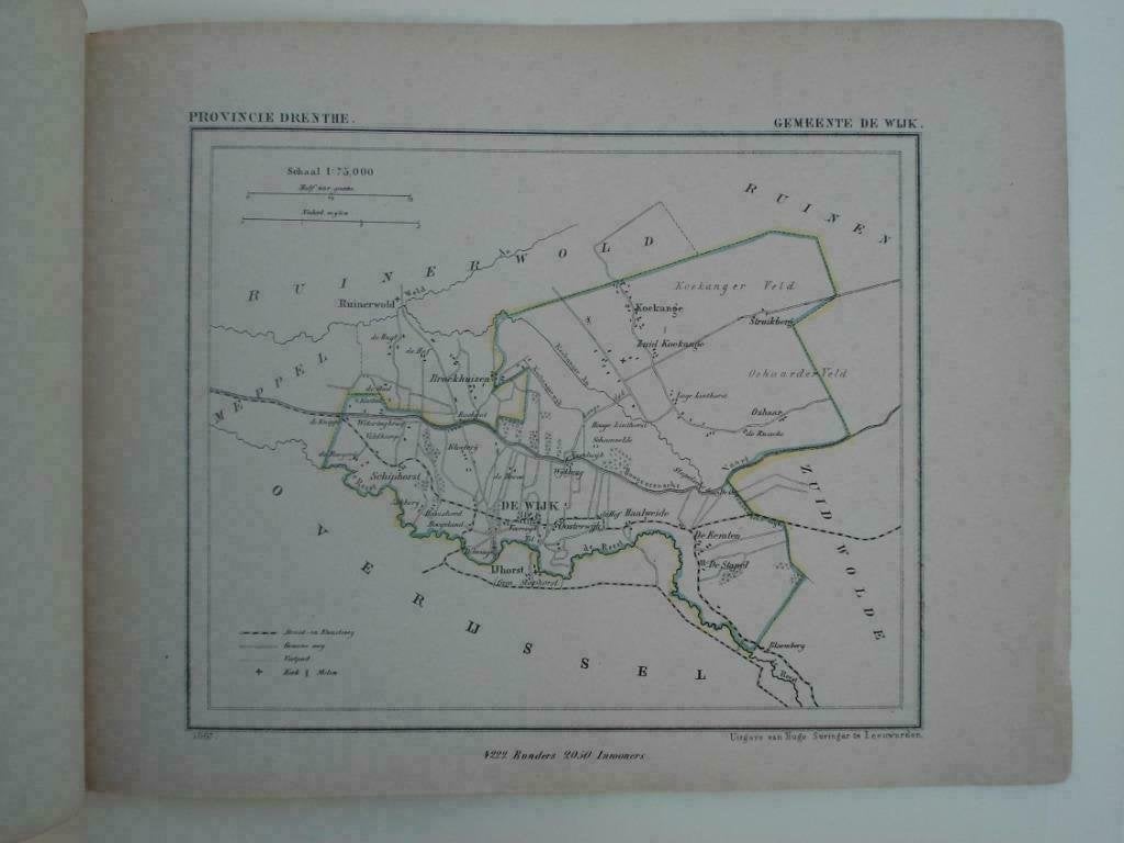 31 / De Wijk / Broekhuizen / Ijhorst / Litho Kuyper DR, Antiek en Kunst, Ophalen of Verzenden
