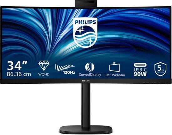 Philips 3000 series 34B2U3600CH/00 34" WQHD Monitor, Computers en Software, Monitoren, 101 t/m 150 Hz, Nieuw, Ophalen of Verzenden