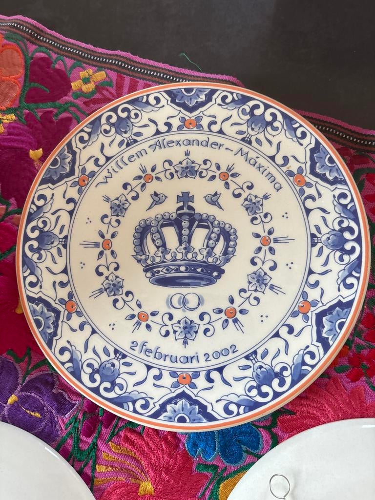 Herdenkingsbord Huwelijk Willem-Alexander & Máxima, Ophalen of Verzenden