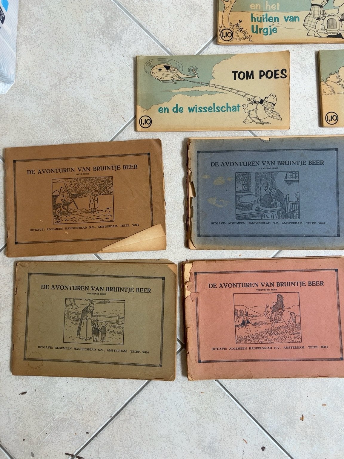 Tom Poes/De Avonturen van Bruintje Beer – 9 vintage boekjes, Ophalen of Verzenden