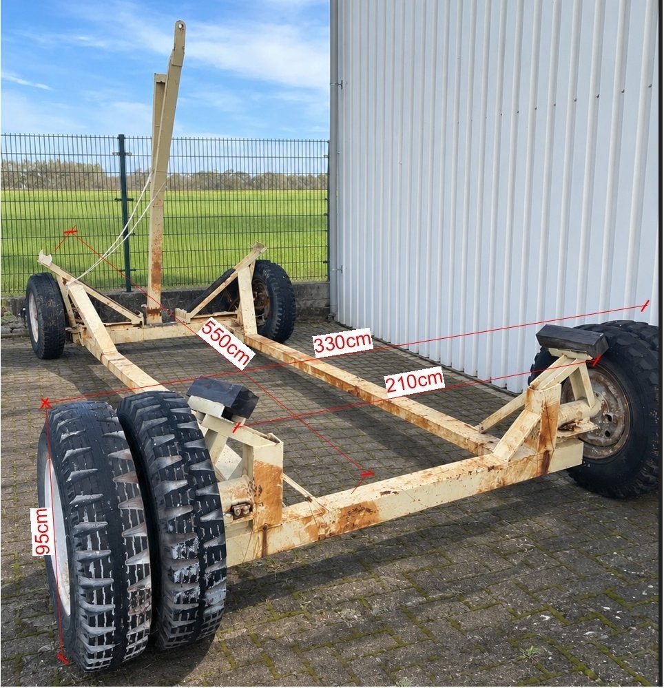 Robuuste stallingstrailer voor grote boten, Ophalen, Gebruikt, Dubbelassig (tandemas), 9 meter of meer