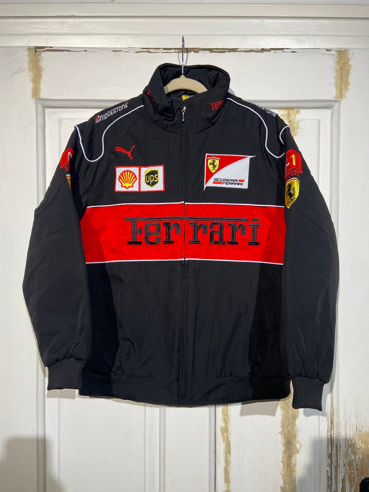 Ferrari Bomberjack Racing (maat M) Vintage zwart, Ophalen of Verzenden, Zo goed als nieuw, Maat 48/50 (M), Zwart