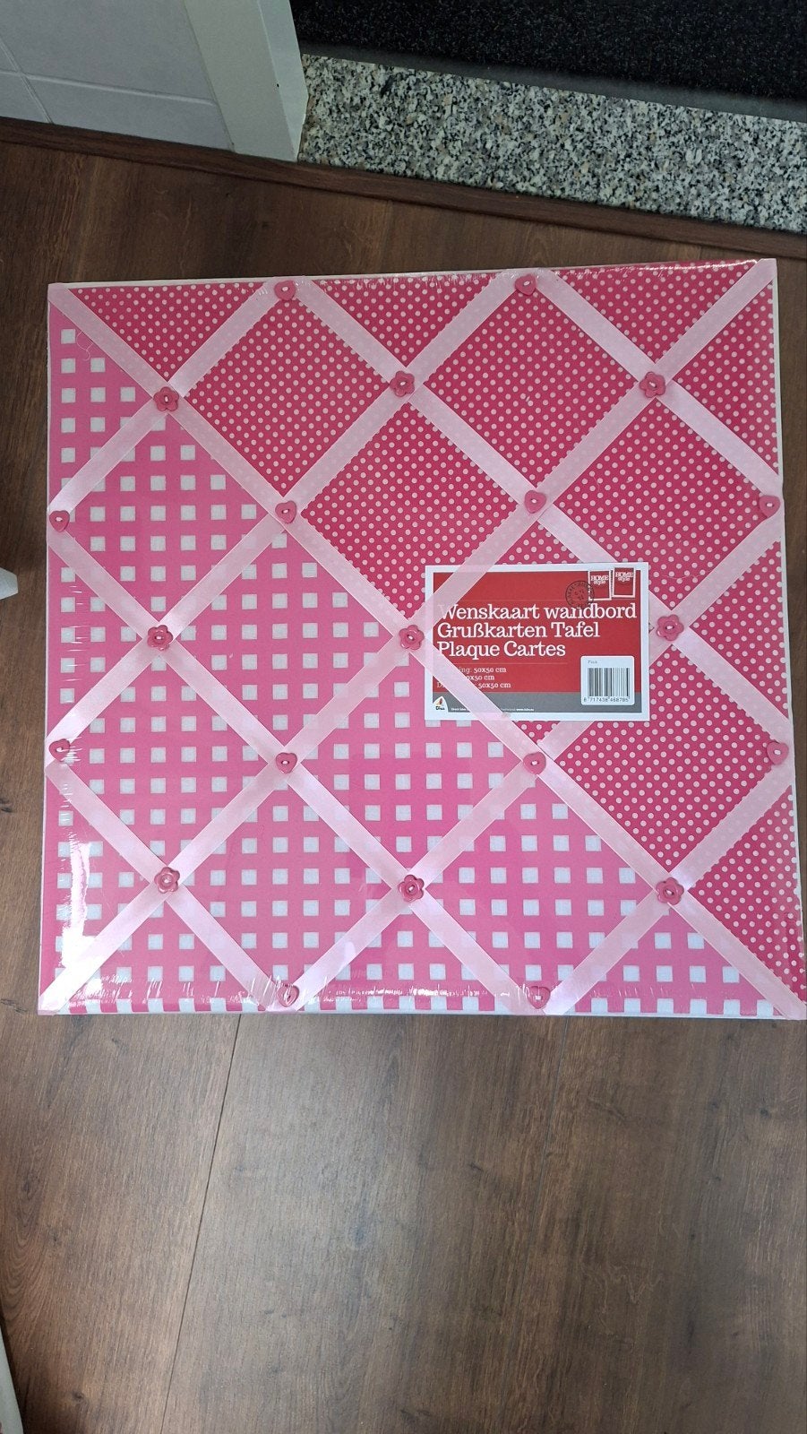 Roze wenskaart wandbord - Nieuw, Ophalen, Nieuw, Roze