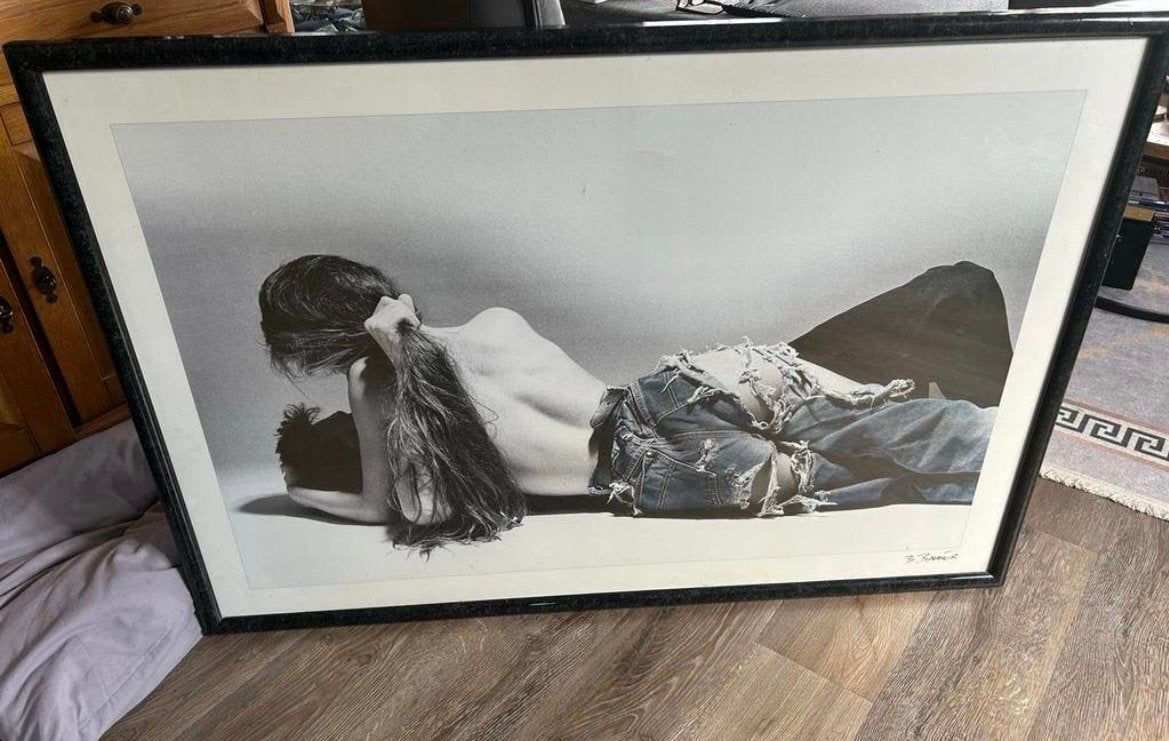 Grote foto incl. lijst van 124 x 85 cm., Antiek en Kunst, Kunst | Tekeningen en Foto's, Ophalen, Achter glas