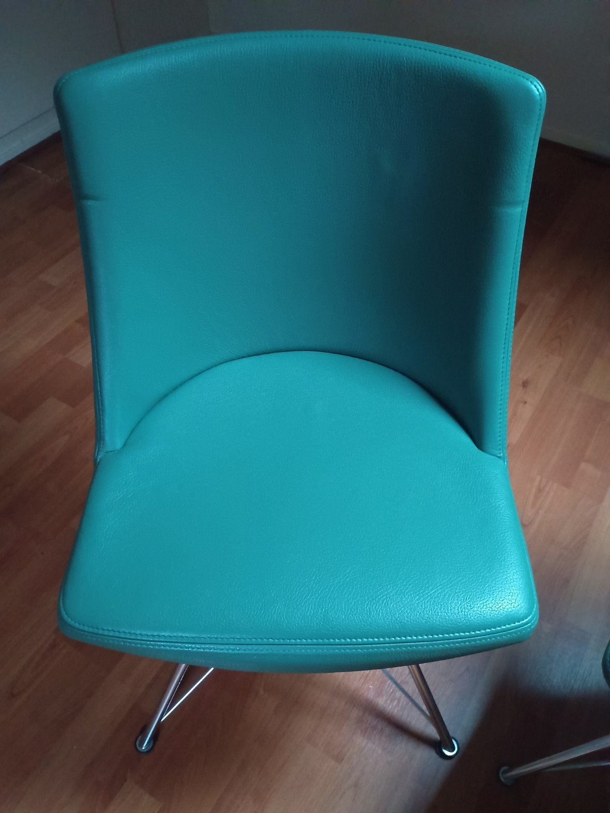 8 leren stoelen van Bert Plantagie Rho Spin, Blauw, Leer, Ophalen of Verzenden, Zo goed als nieuw