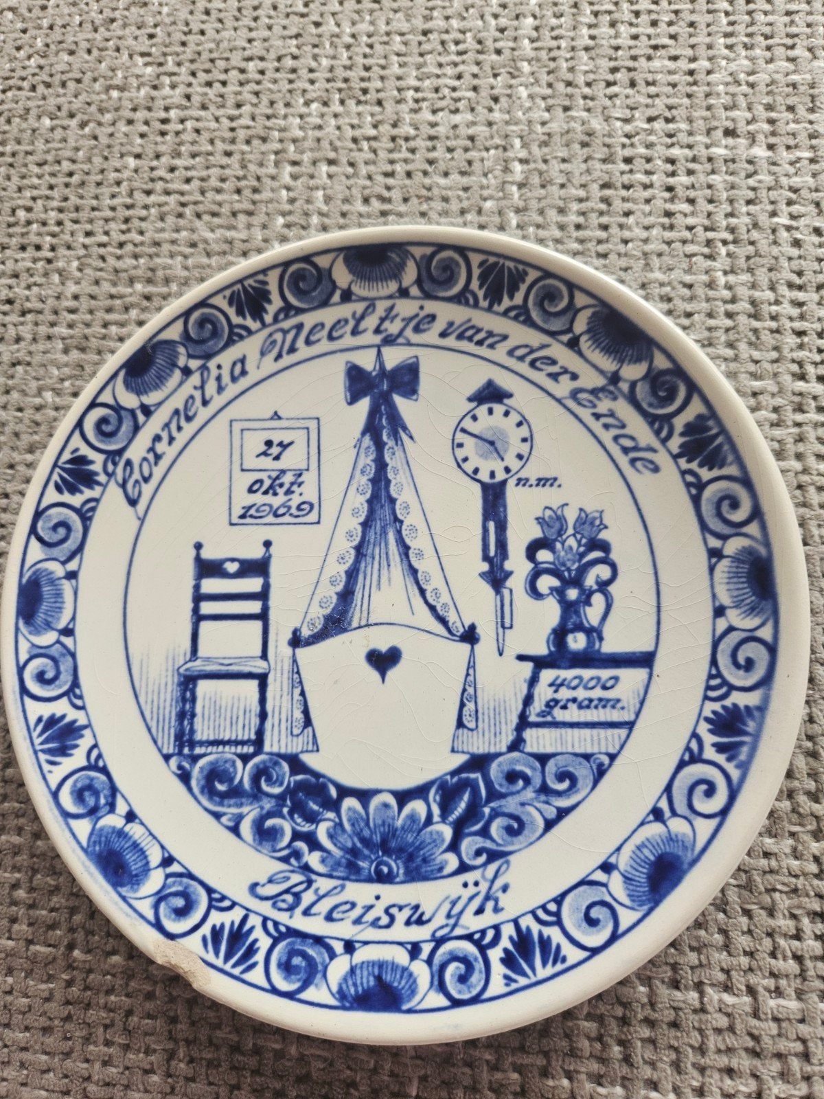 bleiswijk Geboortebord Cornelia Meeltje van der Ende - Schoo, Ophalen of Verzenden