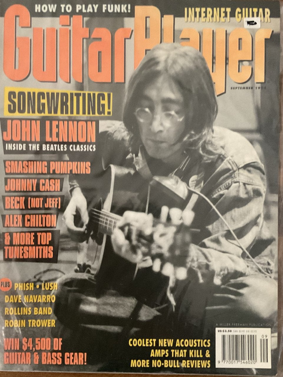 Guitar Player Magazine - September 1999 - John Lennon, Verzenden, Gelezen, Muziek, Film of Tv