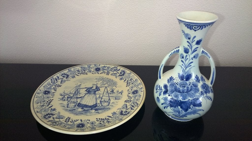 Delfst blauw :Boch Belgique +  Delfst  handmade, Ophalen of Verzenden