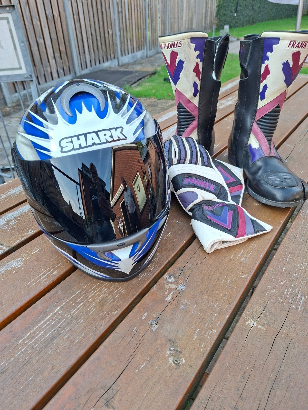 Complete motorpak:laarzen,helm,handschoenen - kan nog prim, Motoren, Ophalen, Tweedehands, Heren, Combipak