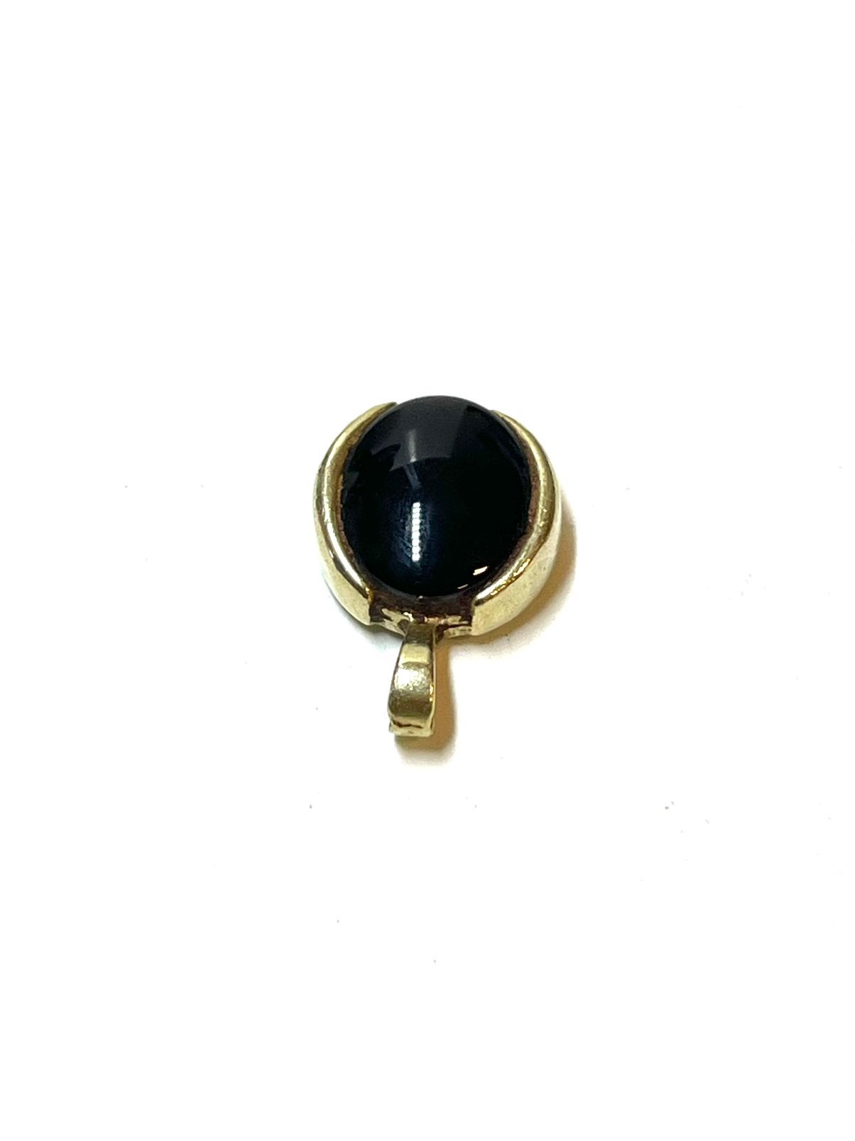 14k gouden hanger met een onyx, Overige voorstellingen, -, -, Ophalen of Verzenden