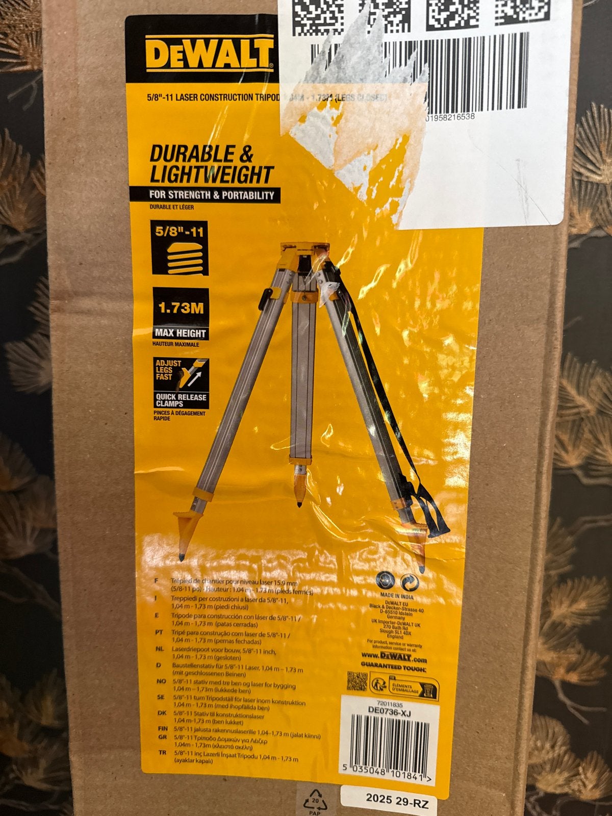 DeWalt DE0730-XJ Laser Statief 1.73m - Nieuw in doos, Doe-het-zelf en Verbouw, Gereedschap | Handgereedschap, Ophalen of Verzenden