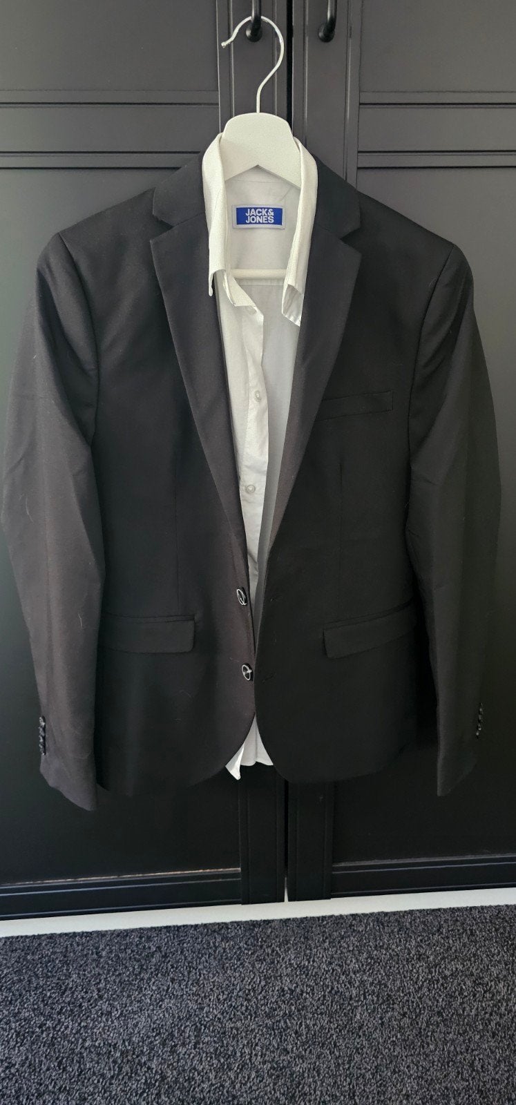 Jack & Jones overhemd en colbert, maat 164 nieuw!, Zwart, Nieuw, Overige maten, Ophalen of Verzenden