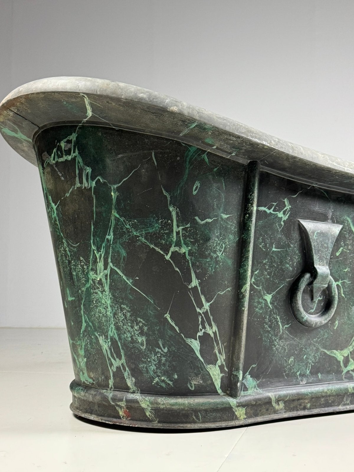Faux Marbre Badkuip ca. 1900 antiek, Antiek en Kunst, Ophalen