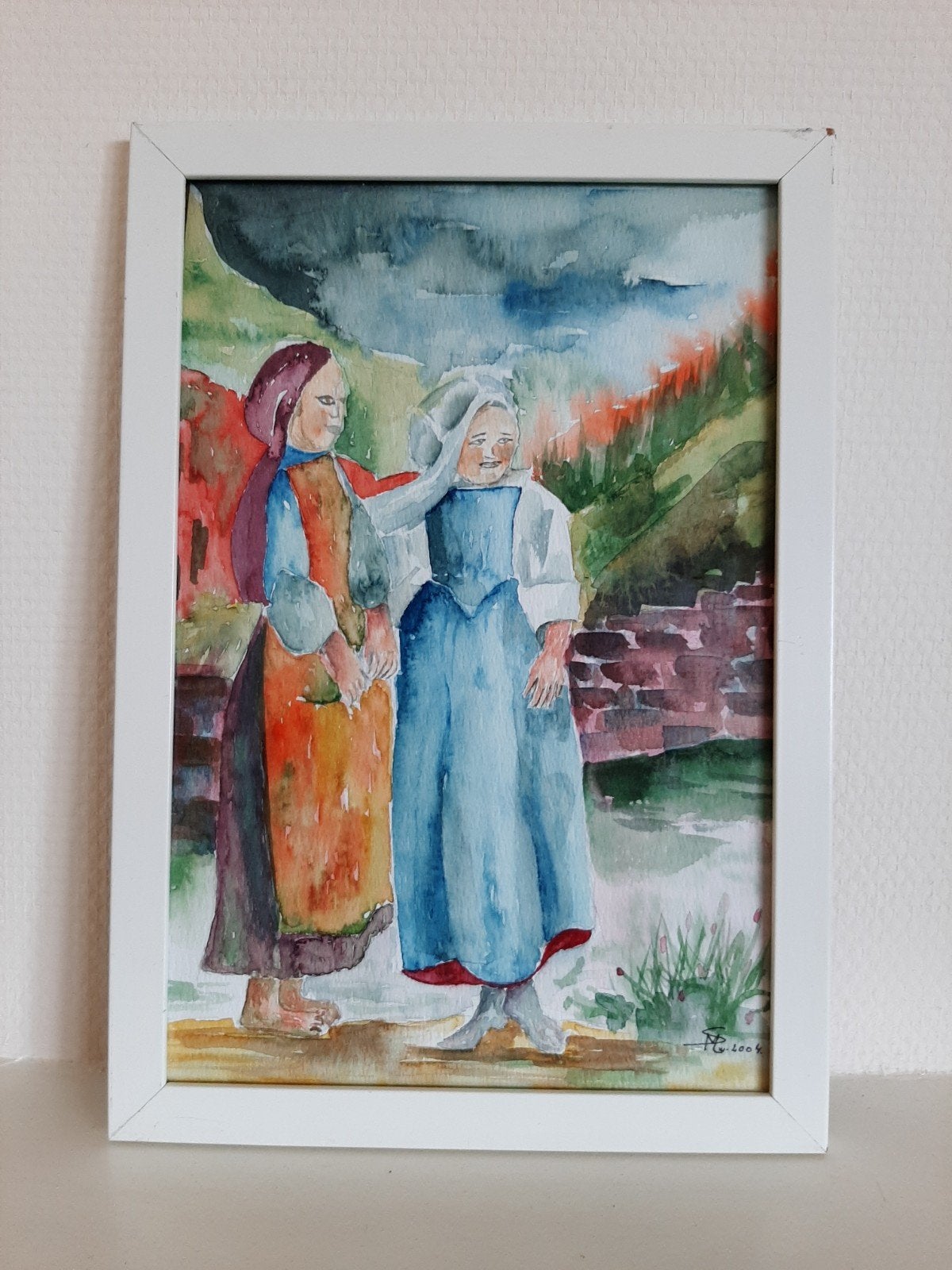 aquarel vrouwen, Ophalen of Verzenden