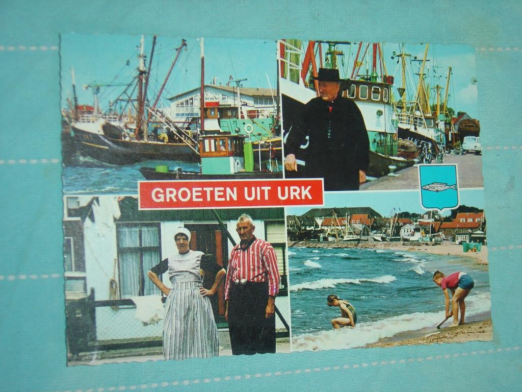 20) Kleuren ansichtkaart  Urk, Ophalen of Verzenden, 1960 tot 1980, Gelopen, Zeeland