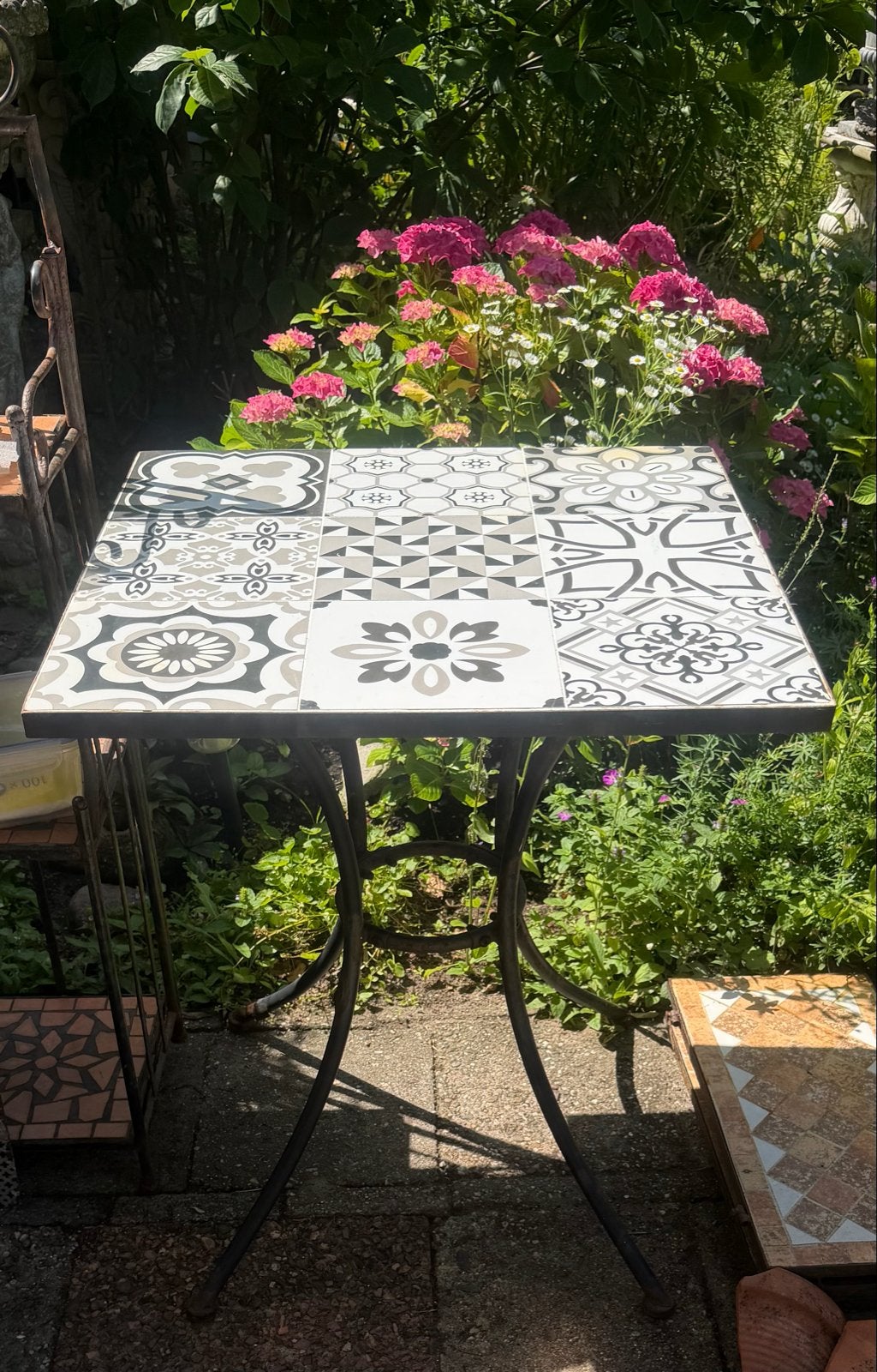 Bistrotafel Atri zwart/wit 60x60cm - Central Park, Ophalen, Gebruikt, Vierkant, Metaal