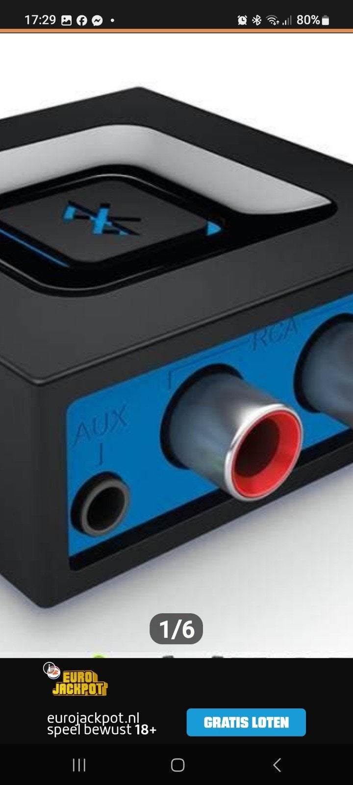 Bluetooth Audio Adapter met RCA en AUX uitgangen, Ophalen of Verzenden, Zo goed als nieuw, Minder dan 2 meter, Overige kabels