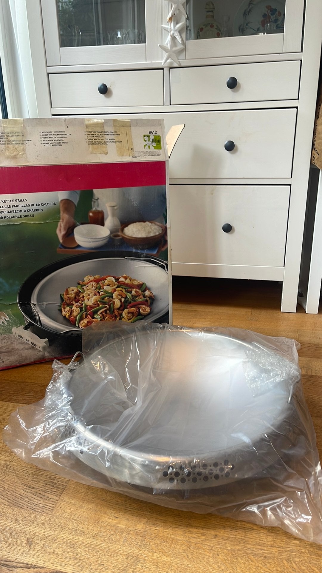 Weber RVS wok nooit gebruikt, Ophalen, Nieuw
