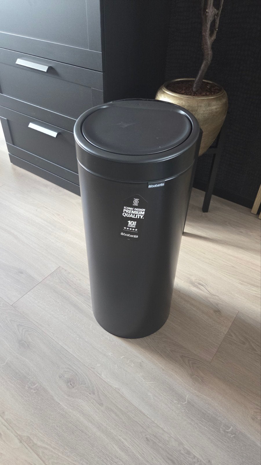 Brabantia prullenbak 30L, 30 tot 40 liter, Ophalen, Nieuw, Rvs