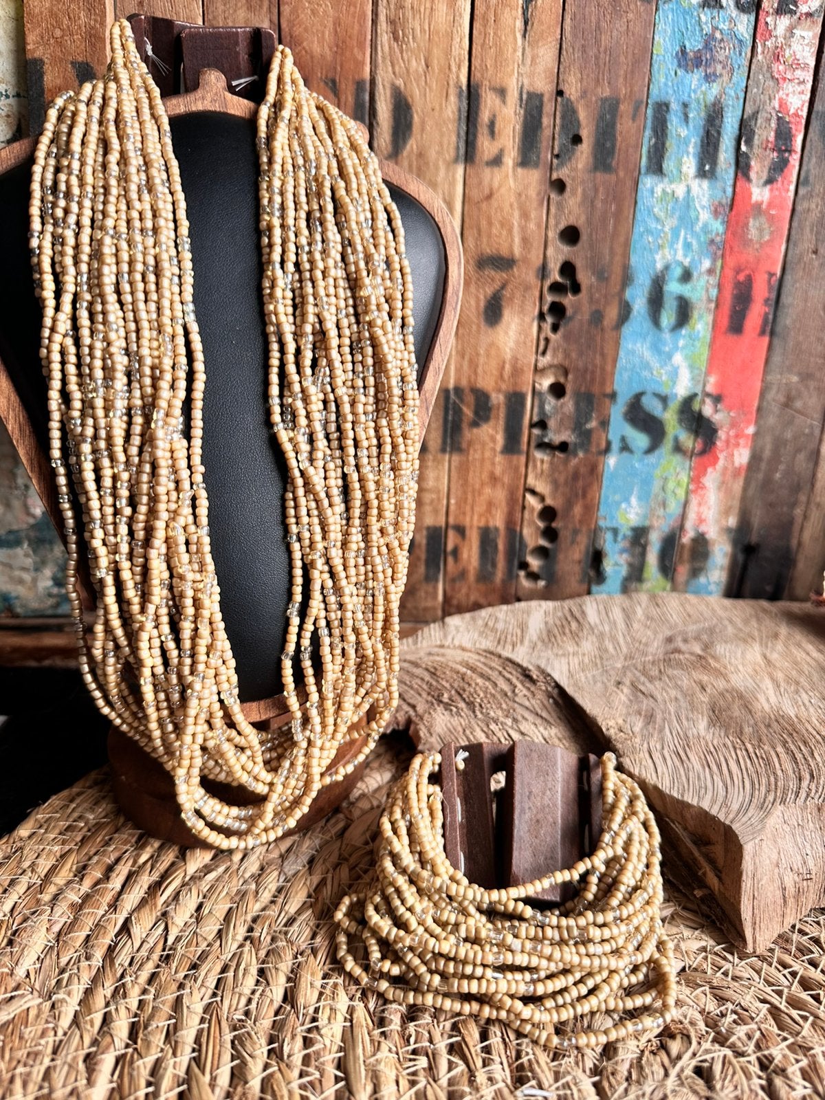 Boho sieraden set / halsketting - armband / beachwear /nieuw, Sieraden, Tassen en Uiterlijk, Ophalen of Verzenden, Nieuw, Overige materialen