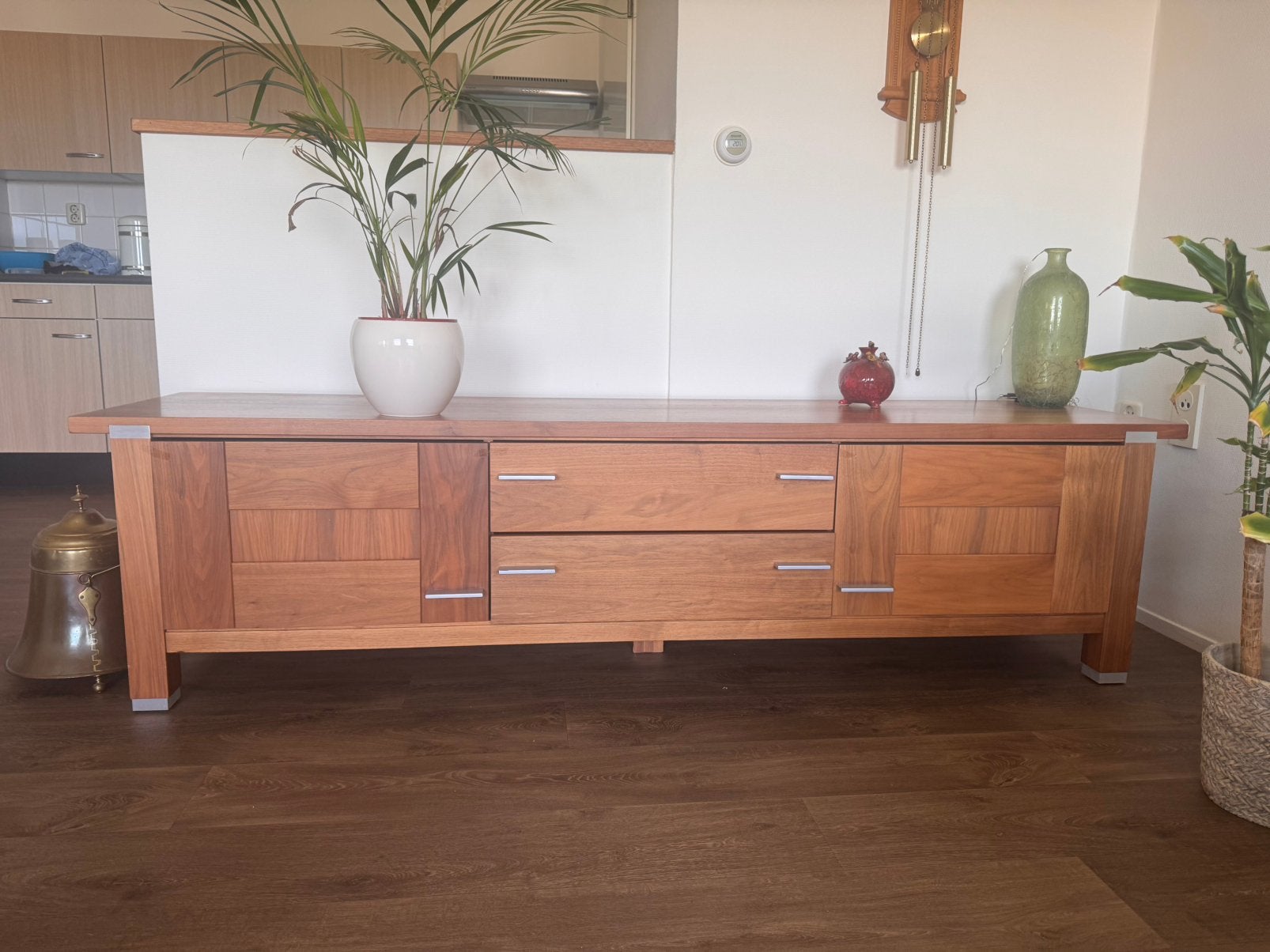 Dressoir kersenhout, Ophalen, Gebruikt, 200 cm of meer, 50 tot 75 cm