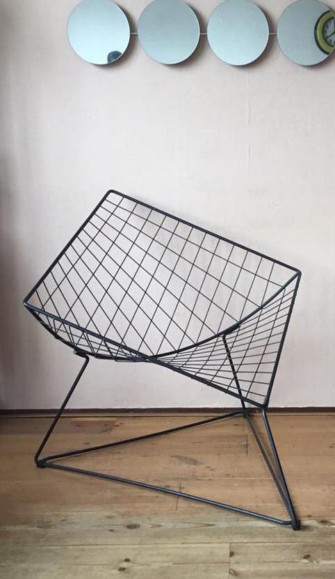 Oti vintage design draadfauteuil Niels Gammelgaard jaren 80, Ophalen