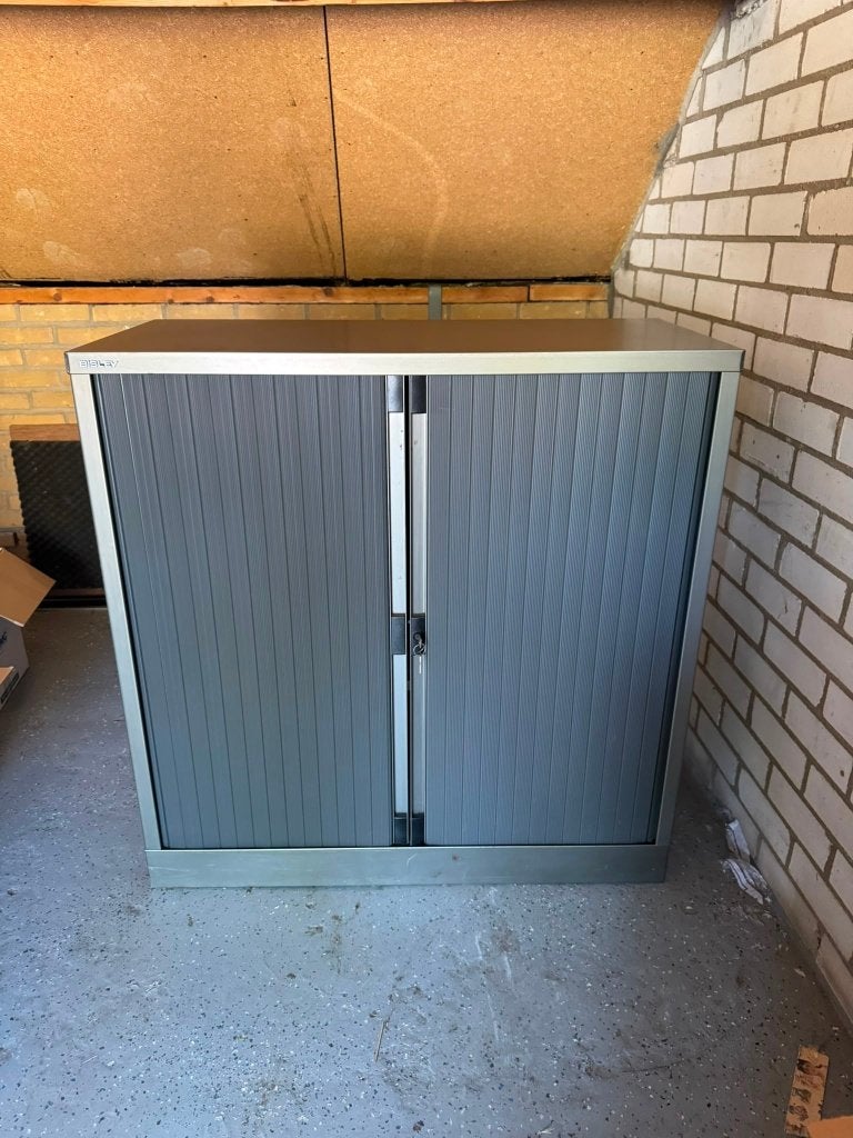 Bisley archiefkast met roldeuren., Ophalen, 100 tot 150 cm, 50 tot 100 cm, Metaal