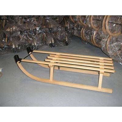 Houten slee 90 cm Gelakte Partij, Kinderen en Baby's, Ophalen, Rugleuning, Nieuw