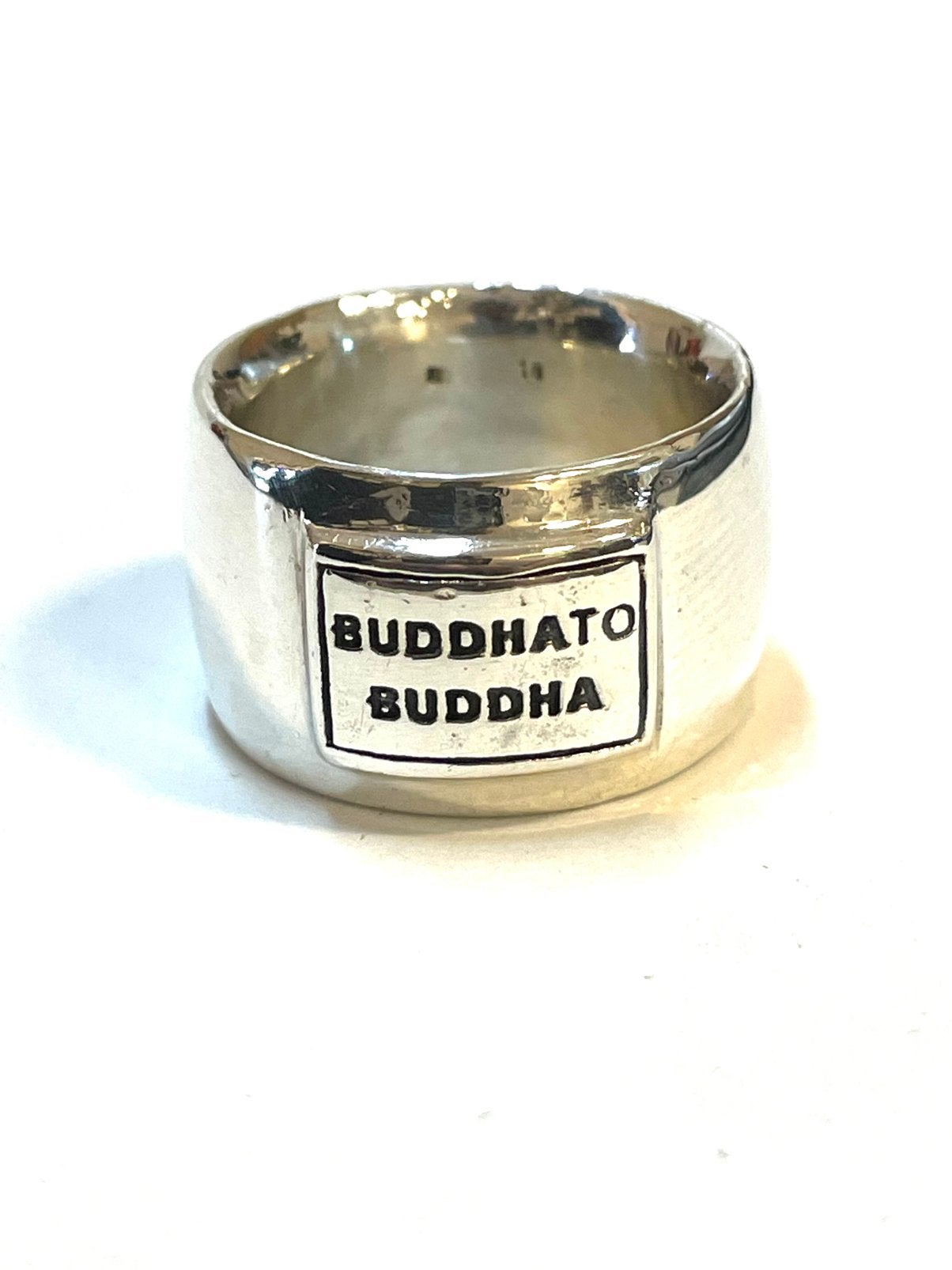 925 zilveren Buddha to Buddha ring, Sieraden, Tassen en Uiterlijk, Ringen, 18 tot 19, Ophalen of Verzenden, Zo goed als nieuw