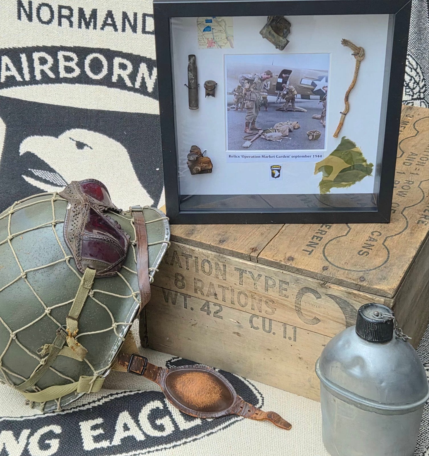 UNIEK DIORAMA: BOVO US 101ST AIRBORNE DIV. *MARKET GARDEN*, Ophalen of Verzenden, Amerika