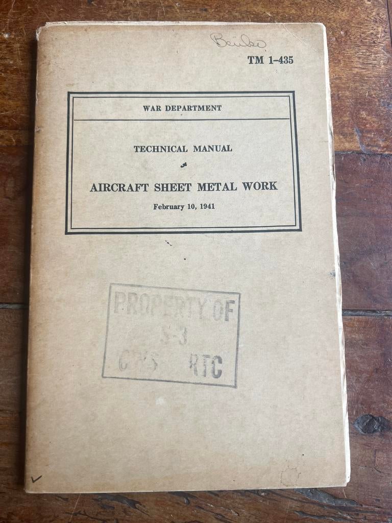 WO2 Amerikaans USAAF voorschrift metaal reparatie 1941, Verzamelen, Militaria | Tweede Wereldoorlog, Amerika, Ophalen of Verzenden