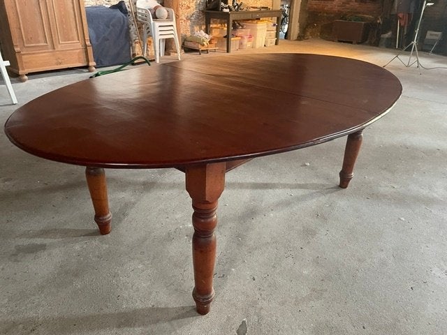 Stijlvolle kersenhouten ovale tafel, Huis en Inrichting, Tafels | Eettafels, Ophalen, 100 tot 150 cm, 200 cm of meer, Zo goed als nieuw