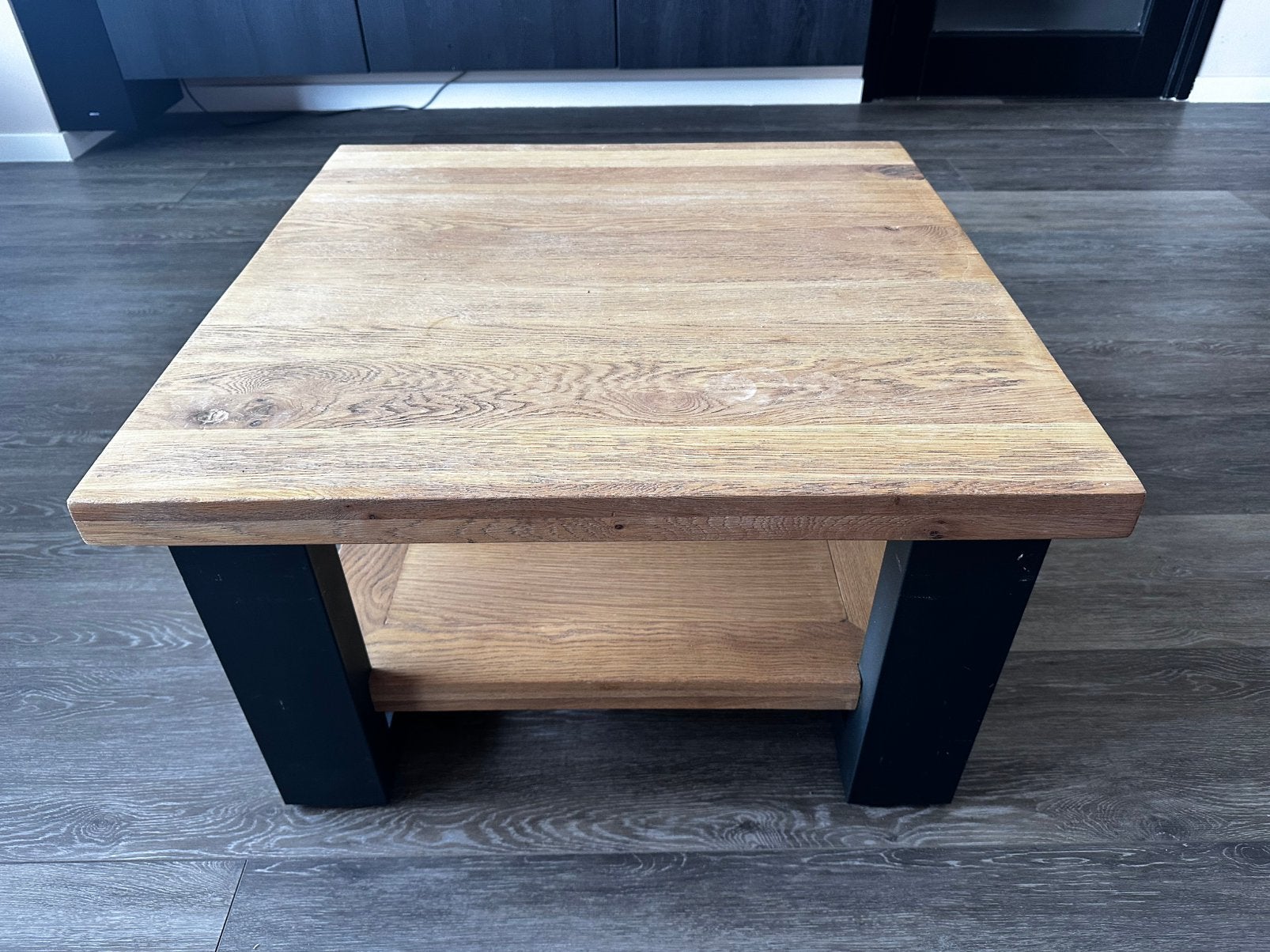 Eiken salontafel, Huis en Inrichting, Tafels | Salontafels, Ophalen, 100 tot 150 cm, 50 tot 100 cm, Zo goed als nieuw