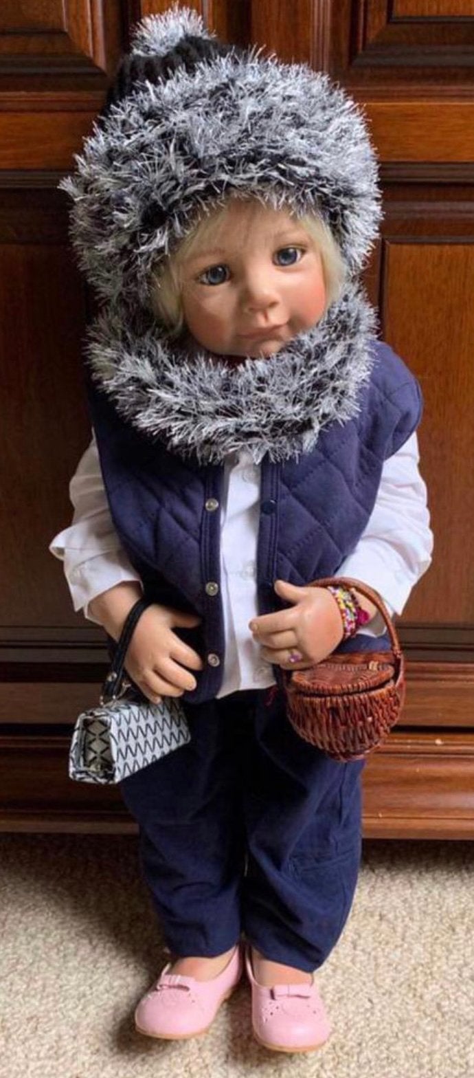 Muts en Col voor Pop of Kind, Kinderen en Baby's, Kinderkleding | Mutsen, Sjaals en Handschoenen, Jongen of Meisje, Ophalen of Verzenden