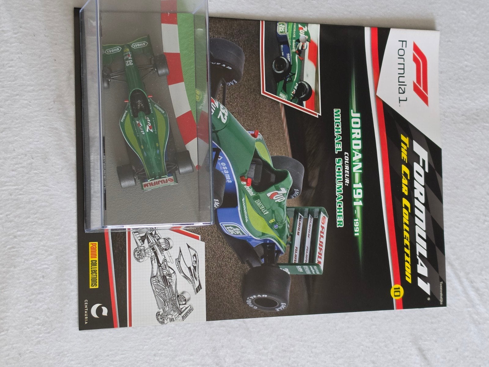 Jordan 191 Michael Schumacher F1 modelauto, Ophalen of Verzenden, Zo goed als nieuw, Auto, Overige merken