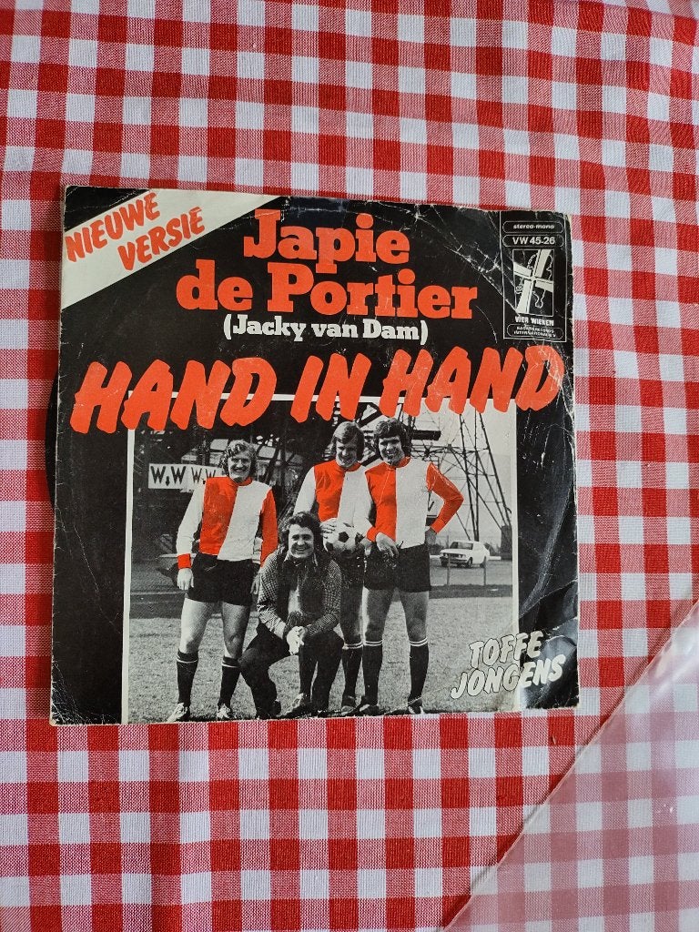 Feyenoord Single Hand in Hand / Toffe Jongens, Cd's en Dvd's, Vinyl Singles, Gebruikt, 7 inch, Overige typen, Nederlandstalig