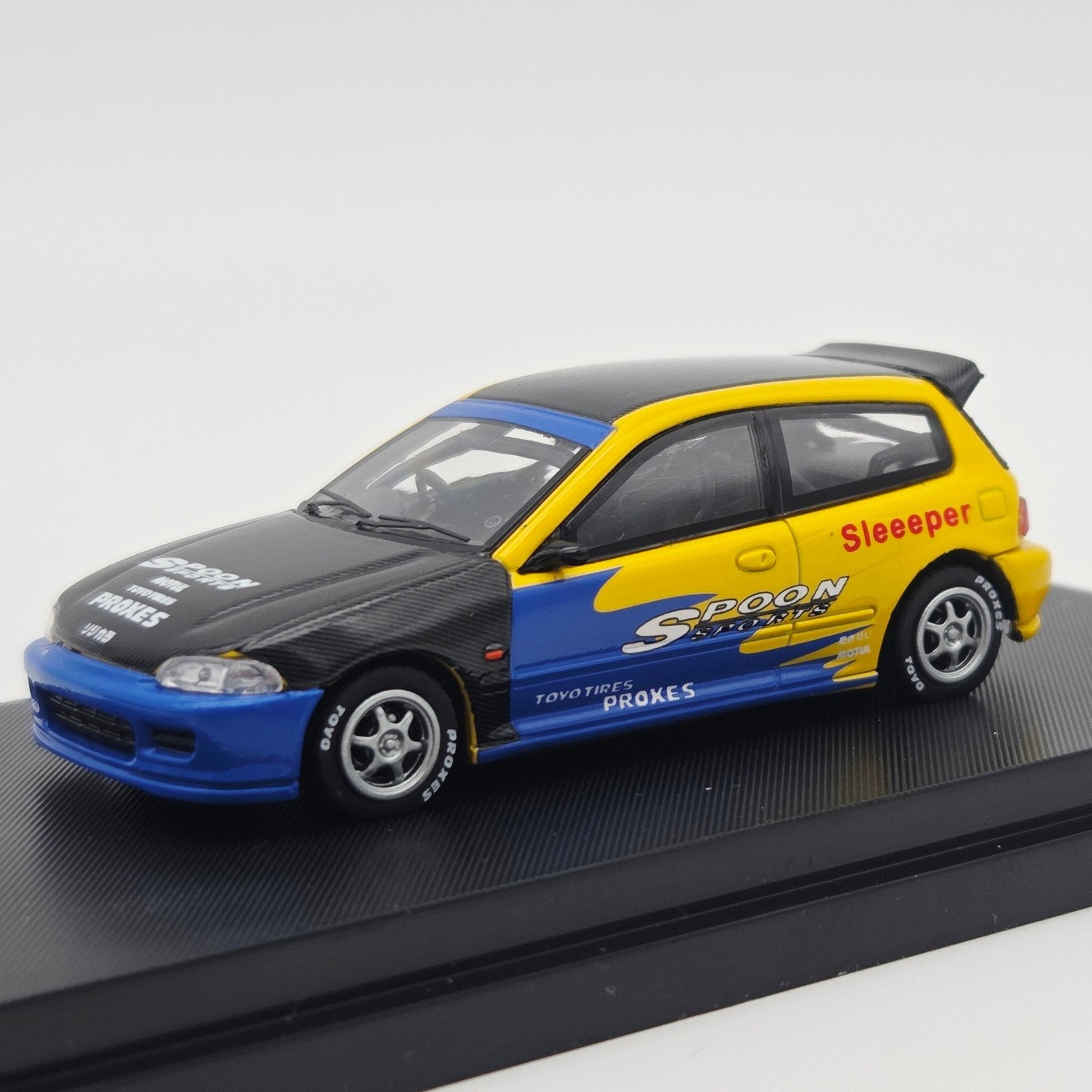 Street Weapon – Honda EG6 *SPOON*, blue/yellow, Mymodelcar@outlook.com, Auto, Ophalen of Verzenden, Street Weapon