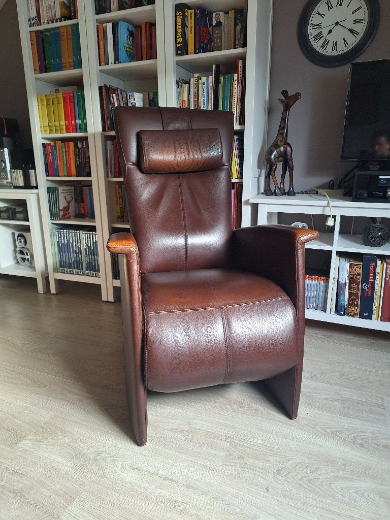 Leren relaxstoel van Prominent, Huis en Inrichting, Ophalen, Gebruikt, Minder dan 75 cm, Leer